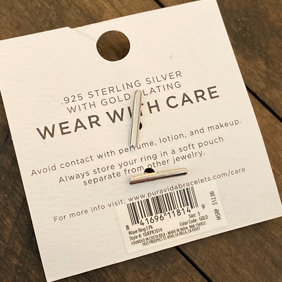 PURA VIDA WAVE RING | GOLD - Picture 3 of 3